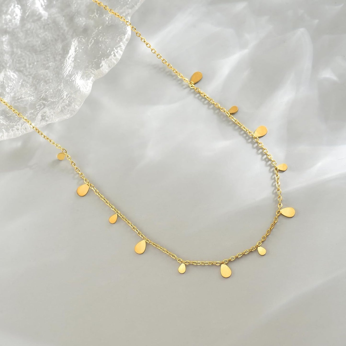 Colorful Beaded Necklace - Freshwater Pearl & Evil Eye Pendant, Stainless Steel 18K Gold Plated Y2K Trendy Jewelry for Women & Teen Girls