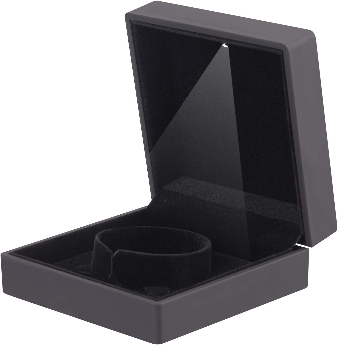 Luxury LED Light Jewelry Bangle Box Storage Case Organizer Holder for Wedding, Engagement, Proposal