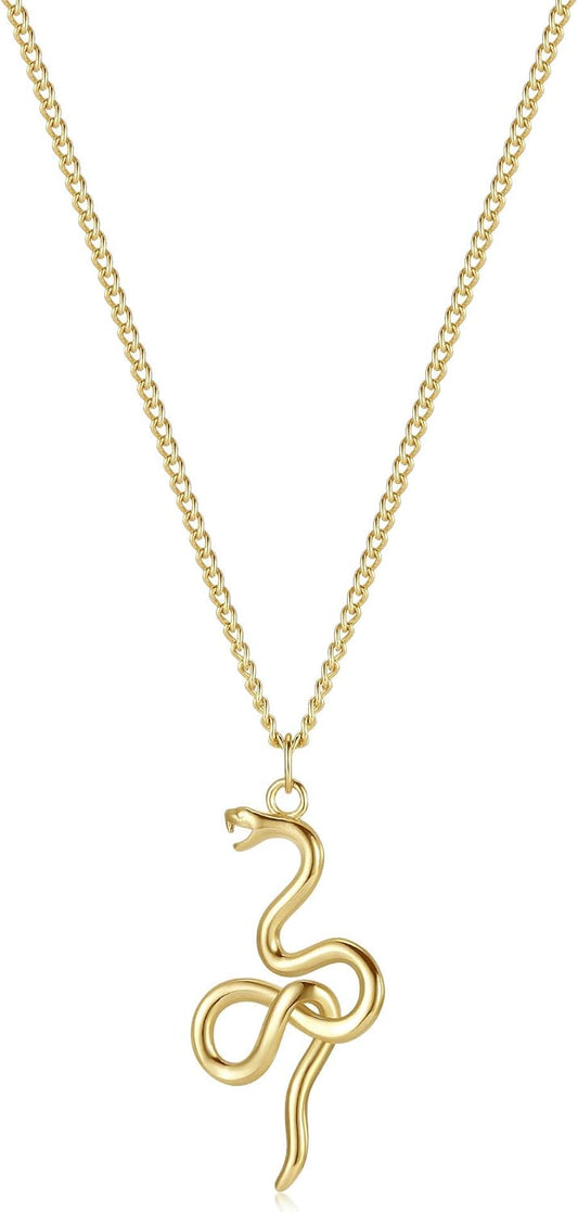 14K Gold Animal Pendant Necklace - Butterfly/Bird/Cat Charms, Dainty Minimalist Chain for Women