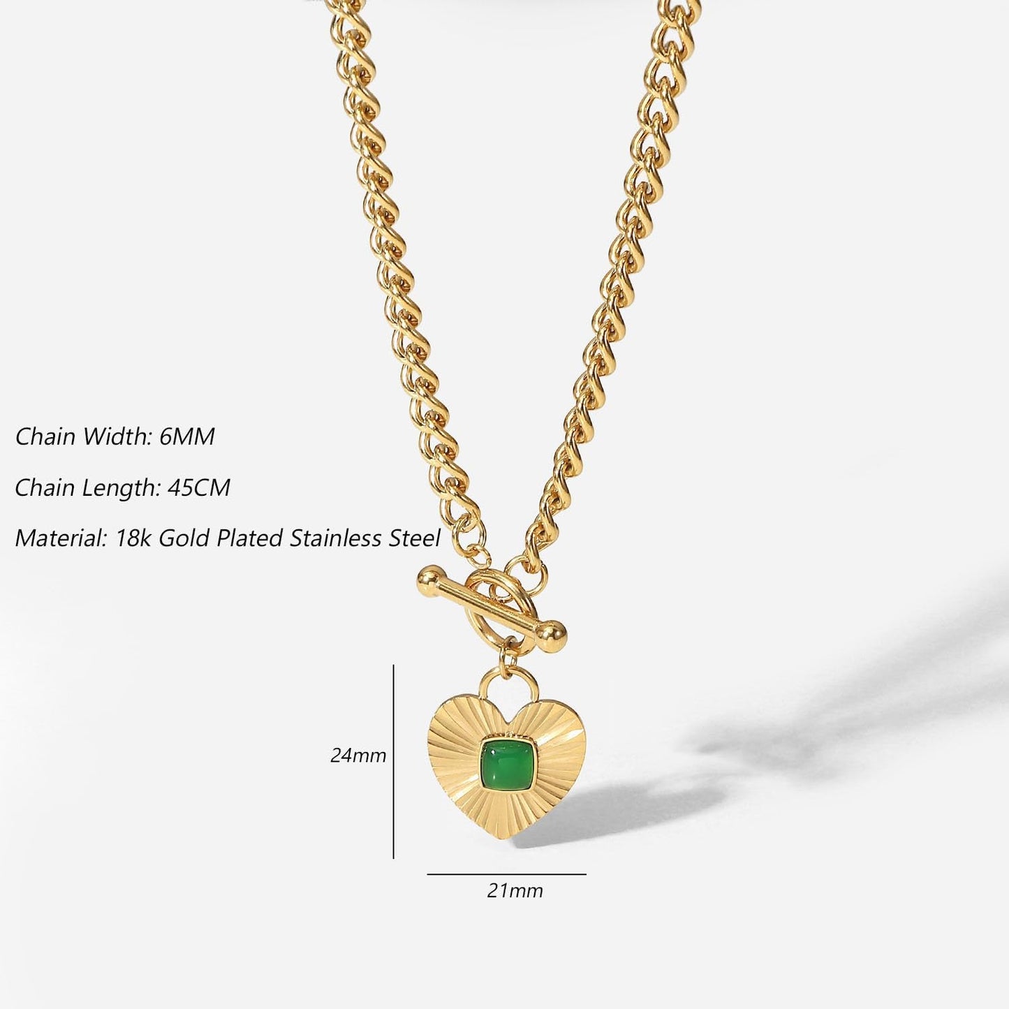 Sunburst Heart / 2-Tone Interlocking/CZ Evil Eye/Single Pearl/Love Heart Necklace for Women 18K Gold Chain Necklace Protection Prayer Faith Jewelry