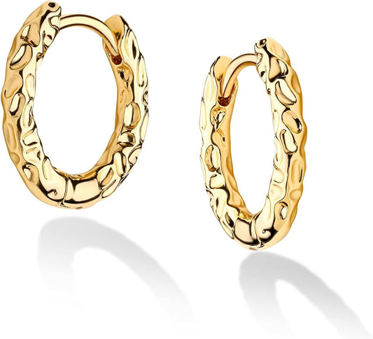 Cubic Zirconia Huggie Earrings 14k Gold Plated Tiny Earrings Small Huggie Hoop Earrings Simple Lightweight Hoops Gift for Women