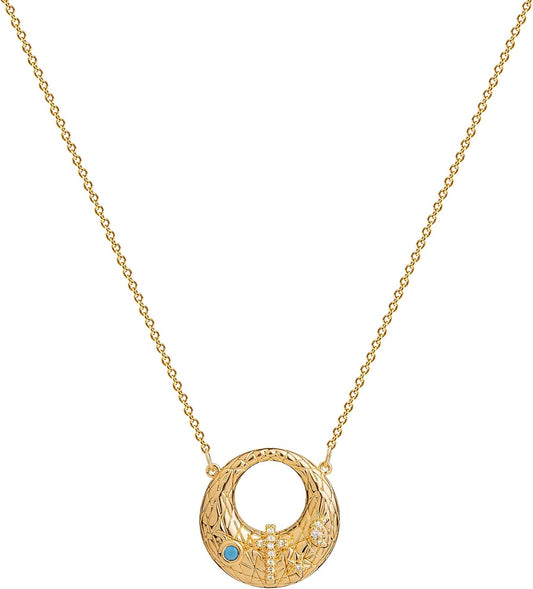 Gold Pendant Necklace for Women 14K Gold Plated Dainty Gold Necklace Simple Delicate Jewelry