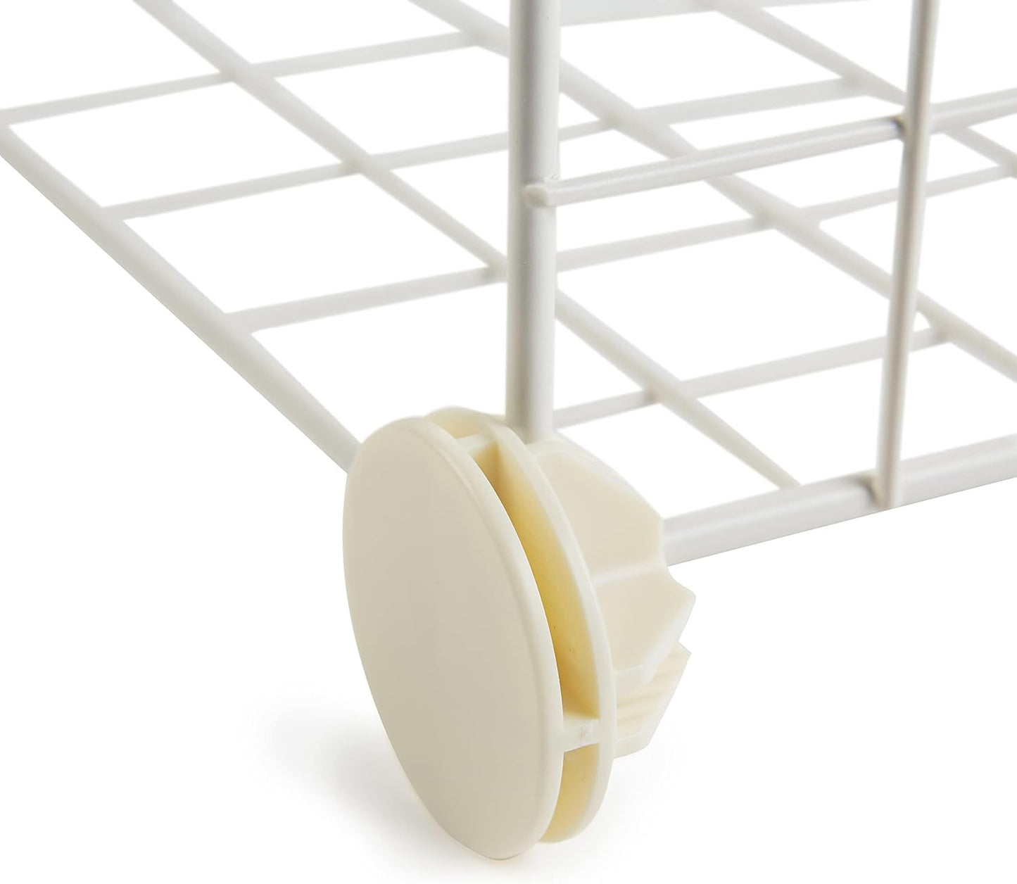 6 Cube Wire Grid Stackable Storage Shelves, 12.6 x 26 x 38 inches, White