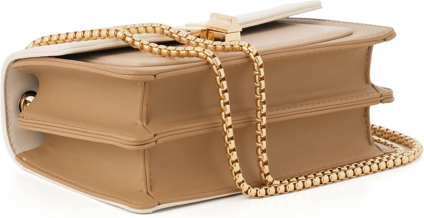 Color-Block Crossbody Bags for Women Leather Cross Body Purses Cute  Handbags Shoulder Bag