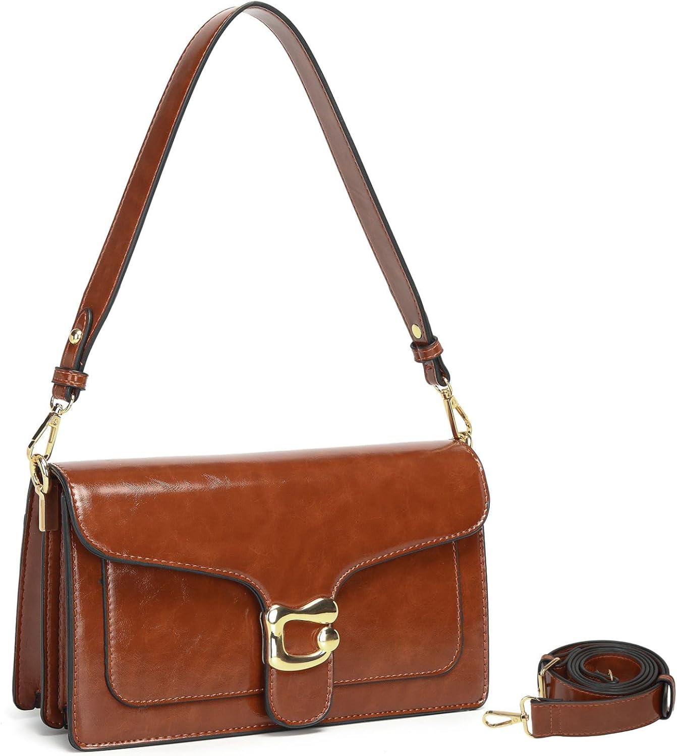 Crossbody Bags for Women Trendy - Small  Bag Leather Handbags Evening Clutch with 2 Straps