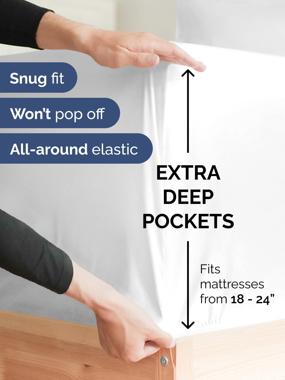 Extra Deep King Sheet Set - 6 count Breathable and Cooling Sheets Easy，Extra Deep Pockets