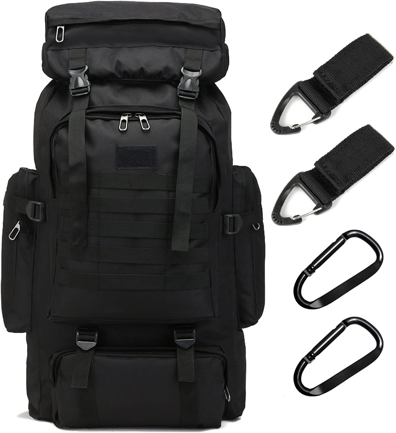 70L Hiking Backpack for Men, Waterproof Lightweight Camping Backpack, Military Rucksack with Molle