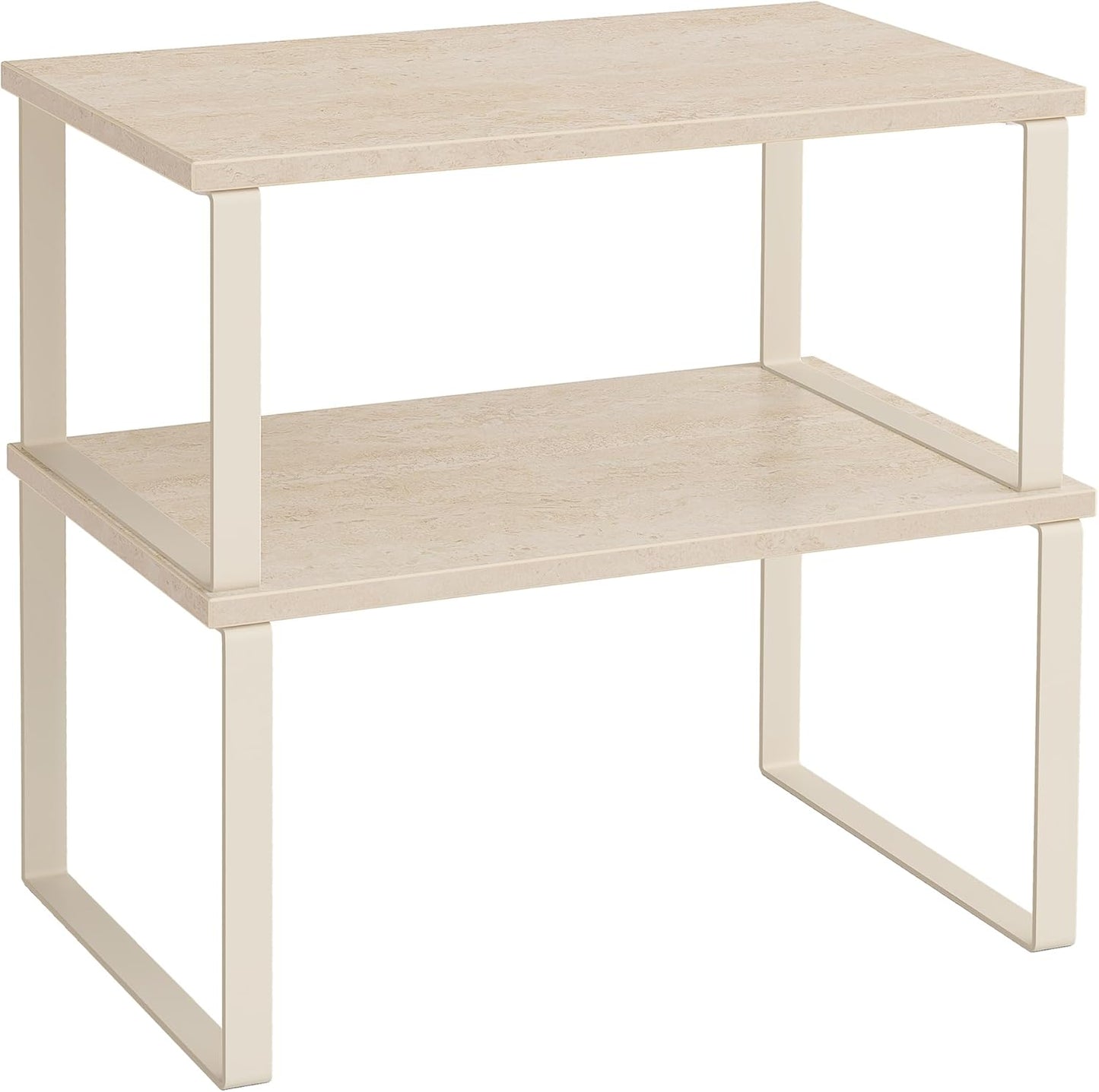 Cabinet Organizer Shelf, Set of 2 Kitchen Counter Shelves, Kitchen Storage, Spice Rack, Stackable