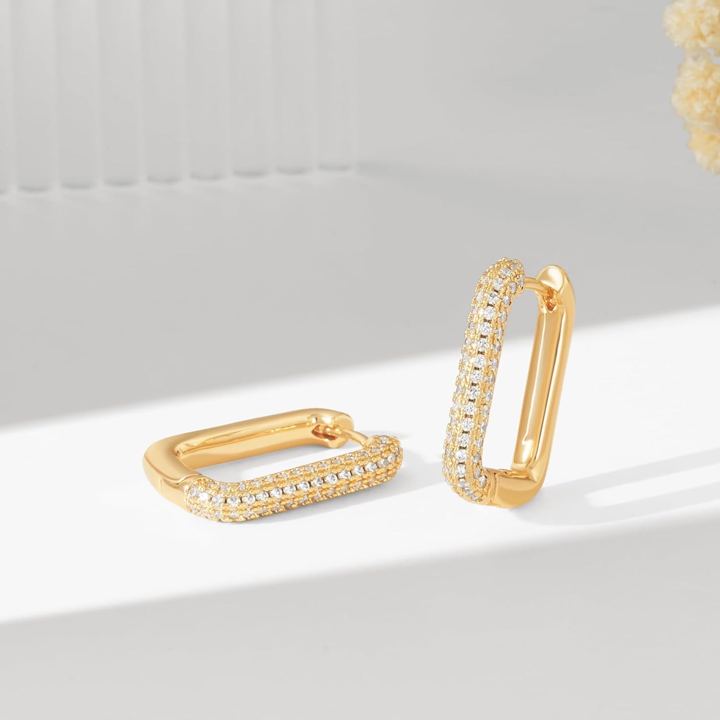 Cubic Zirconia Huggie Earrings 14k Gold Plated Tiny Earrings Small Huggie Hoop Earrings Simple Lightweight Hoops Gift for Women