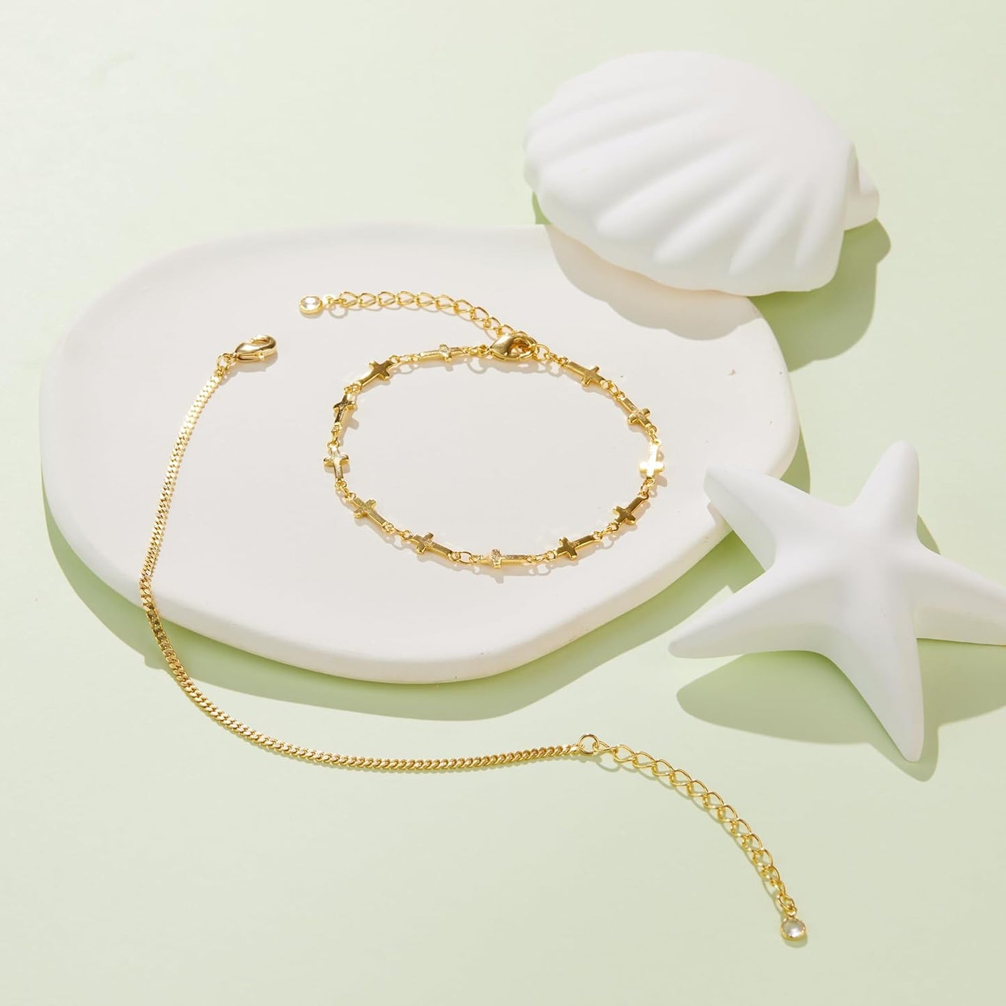 Gold Bracelets for Women,Dainty Bracelets Set for Women Trendy, Gold Bracelets Stack With Beaded