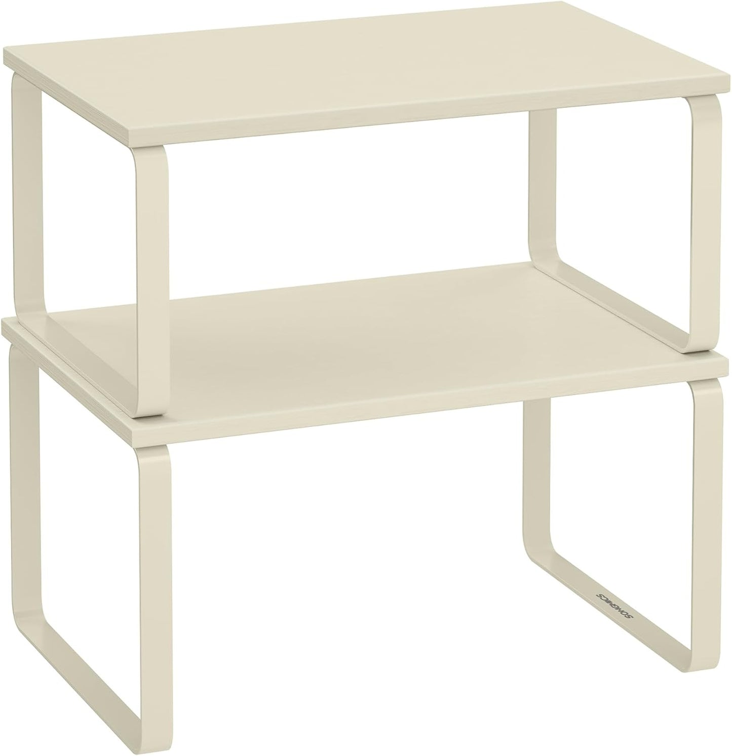 Cabinet Organizer Shelf, Set of 2 Kitchen Counter Shelves, Kitchen Storage, Spice Rack, Stackable