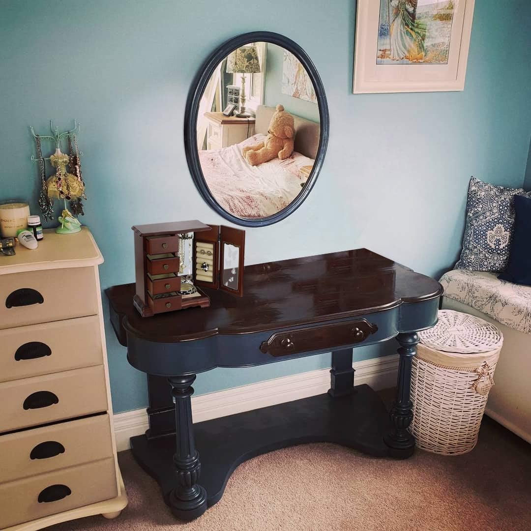Solid Wooden Jewelry Box Organizer Women Ring Storage with 4-Drawers Built-in Necklace Carousel and Mirror