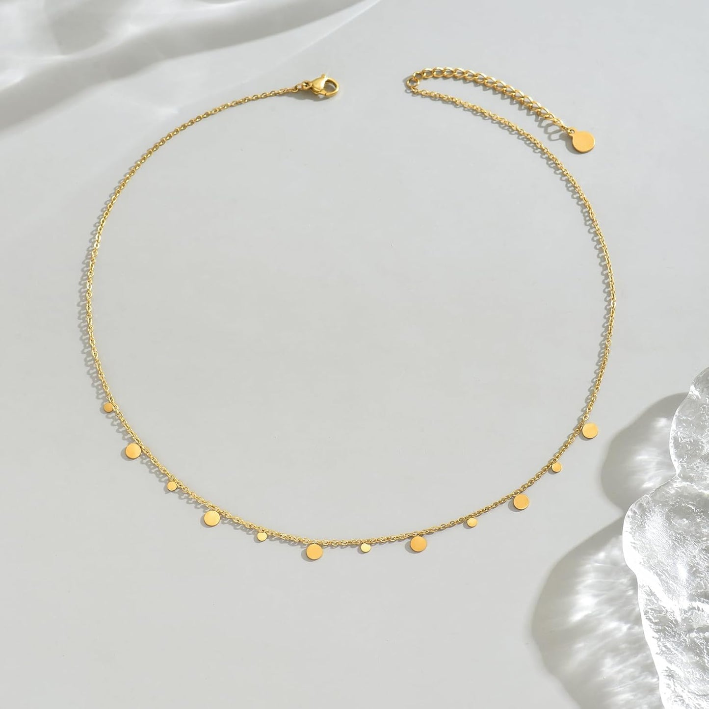 Colorful Beaded Necklace - Freshwater Pearl & Evil Eye Pendant, Stainless Steel 18K Gold Plated Y2K Trendy Jewelry for Women & Teen Girls