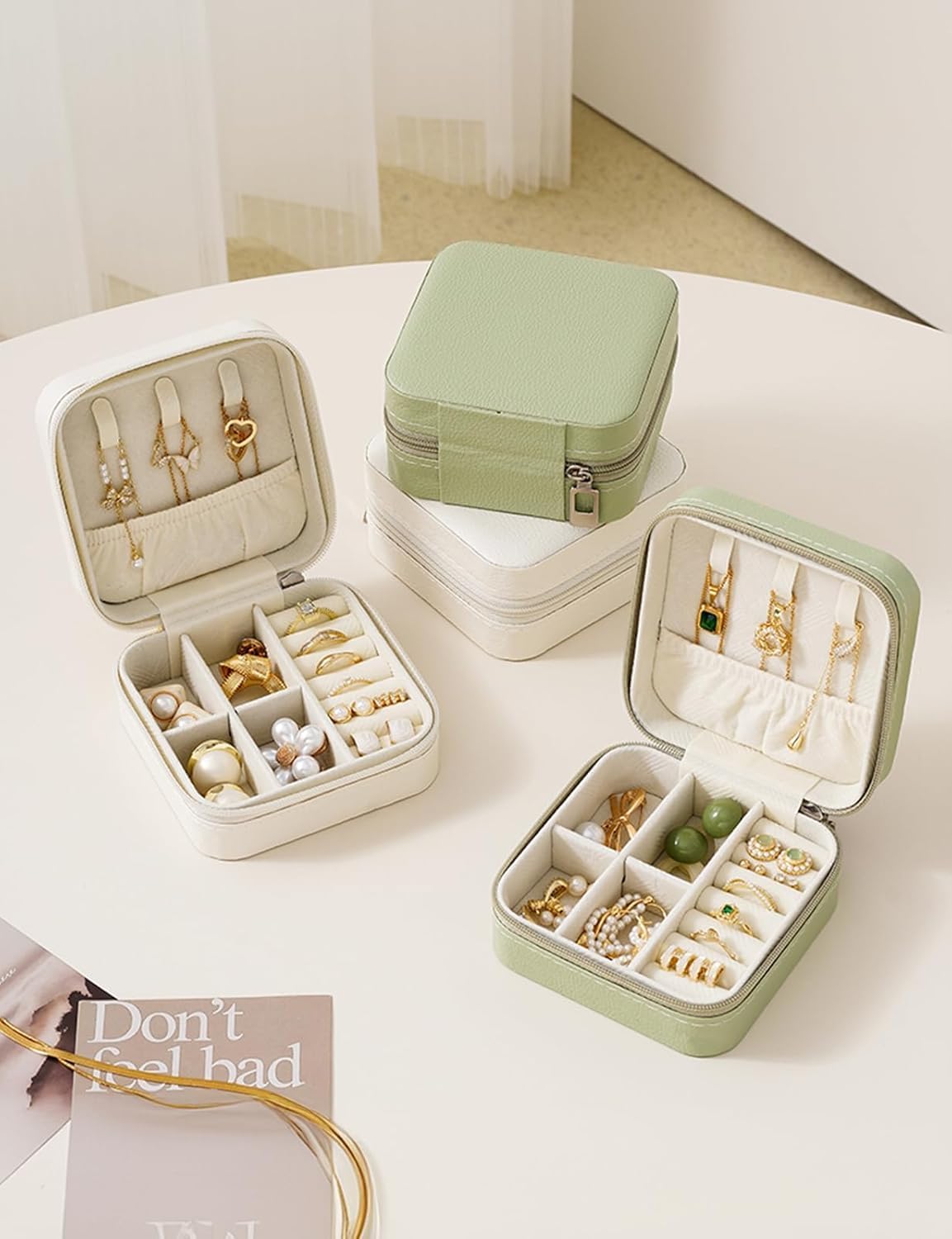 Travel Jewelry Box, Mini Jewelry Travel Case, Jewelry Organizer Case, Portable Small Jewelry Organizer Storage Boxes