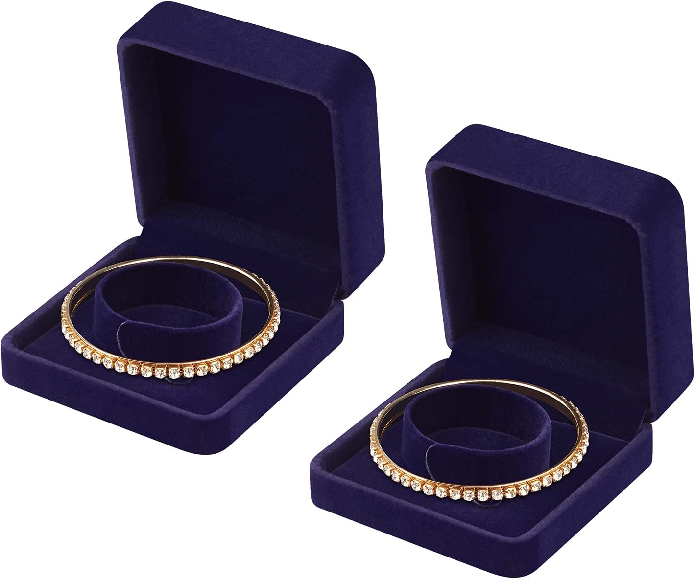 2 Pieces Boxes for Jewelry Gift, Organizer Holder for Wedding, Engagement, Proposal, Birthday and Anniversary