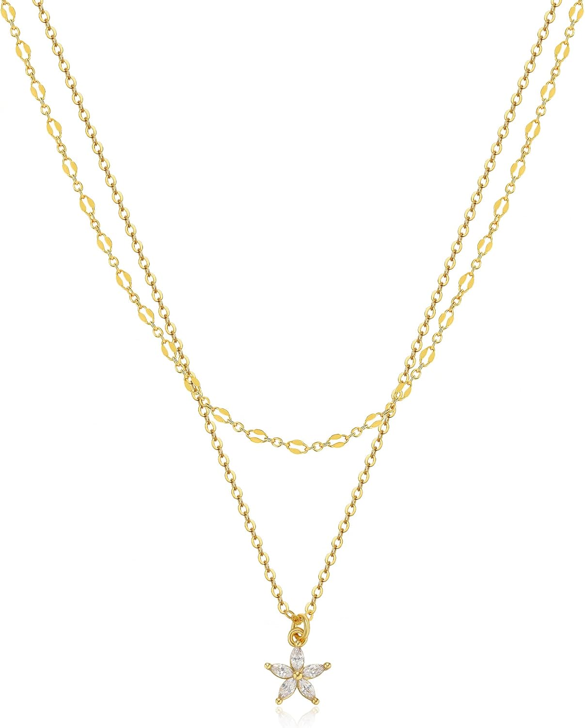 Diamond Choker Necklace for Women: Dainty 14K Gold/Sterling Silver Gold Plated CZ Jewelry, Trendy Gift