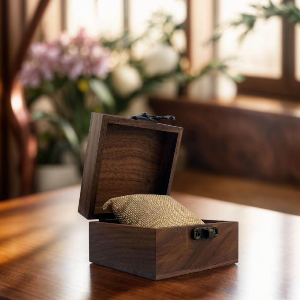 Walnut Wood Box for Crafts, Jewelry Box and watch box Wooden Keepsake Box Gift
