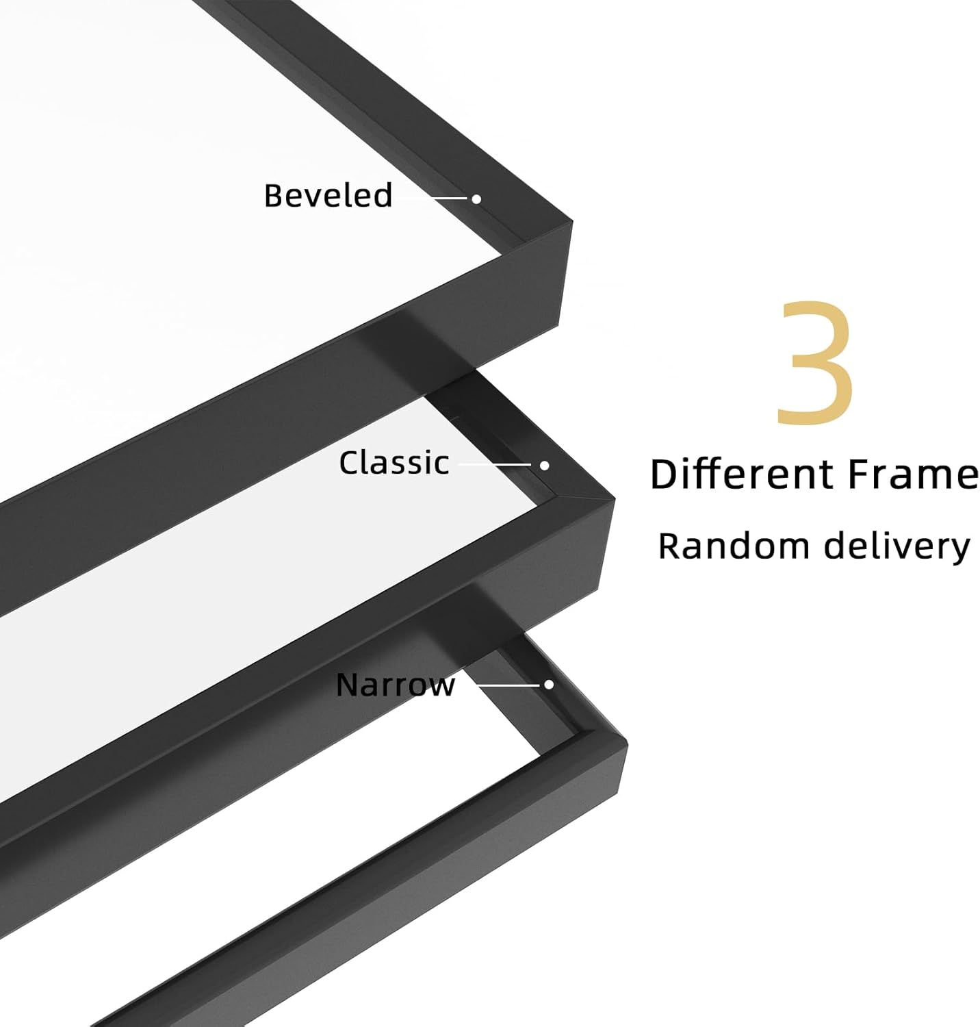 65" x 24" Full Length Mirror with Stand, Black Wall Mounting Full Body Mirror, Metal Frame Full