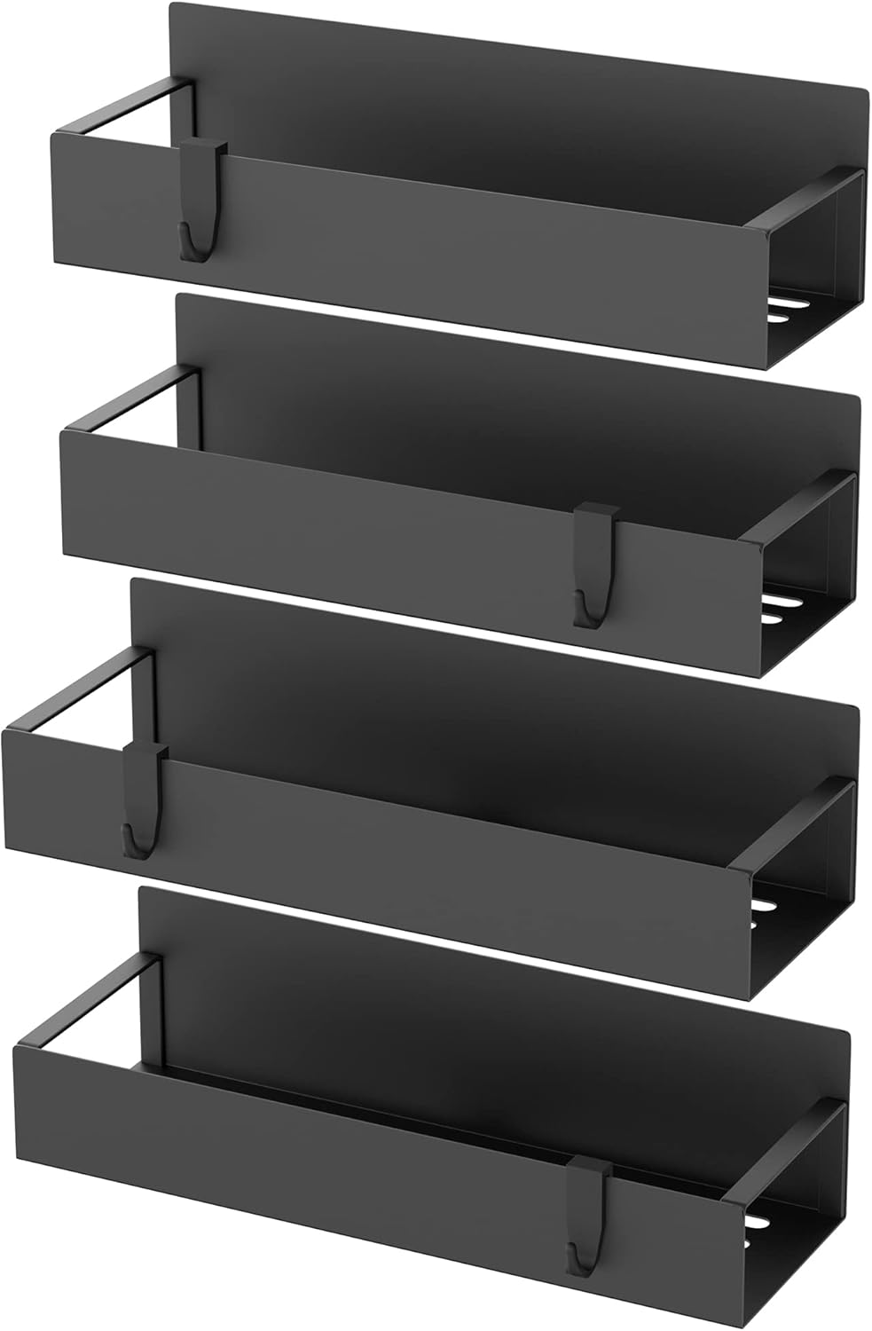 Metal 4 Pack Magnetic Spice Storage Rack Organizer for Refrigerator and Oven Organizers and Storage