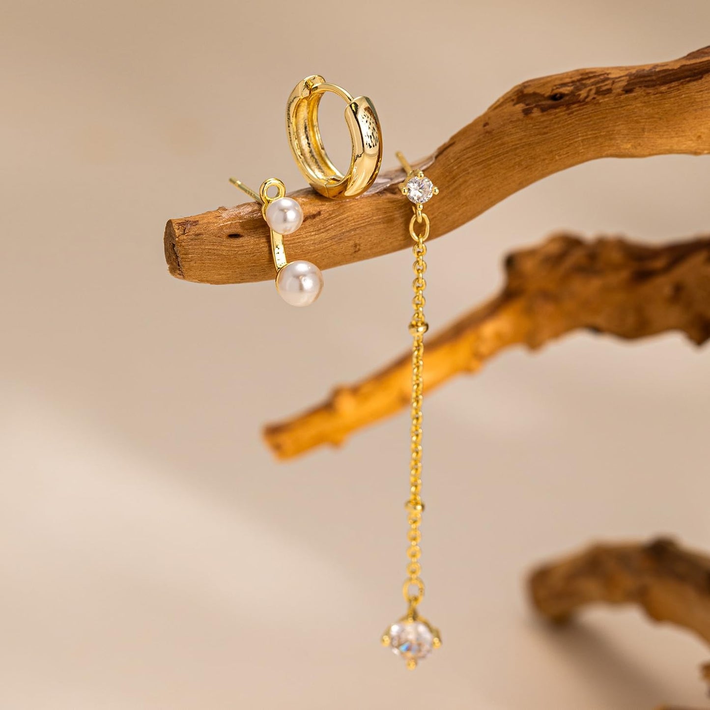 Pearl Earrings: 14k Gold-plated Cubic Zirconia Accented Pearl Drop Dangle Wedding Engagement Earrings For Women Bridal Bridesmaid