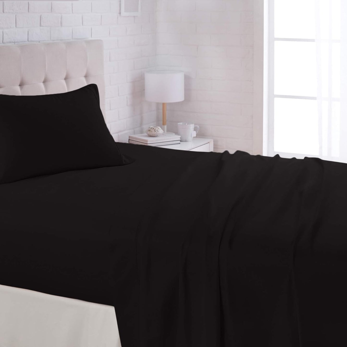 Lightweight Super Soft Easy Care Wrinkle Free Microfiber 3 count Bed Sheet Set with 14-Inch Deep Pockets