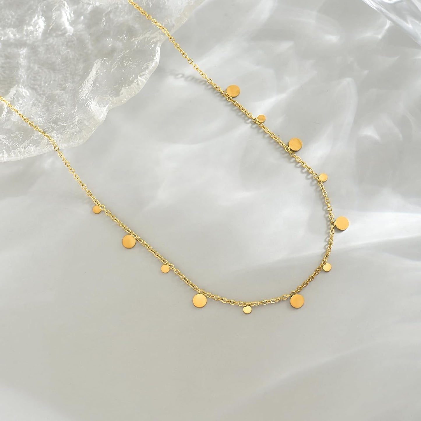 Colorful Beaded Necklace - Freshwater Pearl & Evil Eye Pendant, Stainless Steel 18K Gold Plated Y2K Trendy Jewelry for Women & Teen Girls