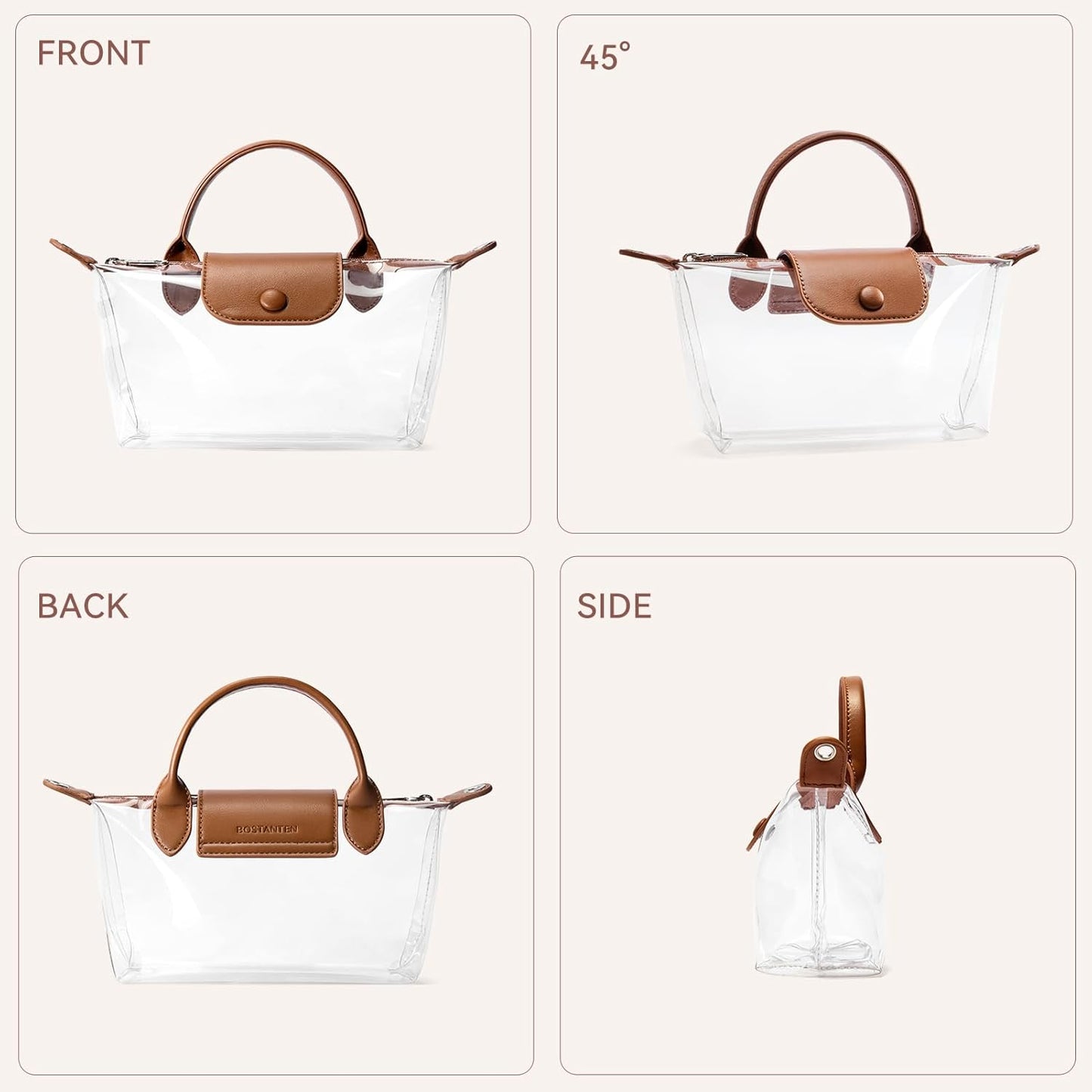 Clear Bag for Stadium Approved Small Crossbody Purse Handbags for Concerts Sports Events
