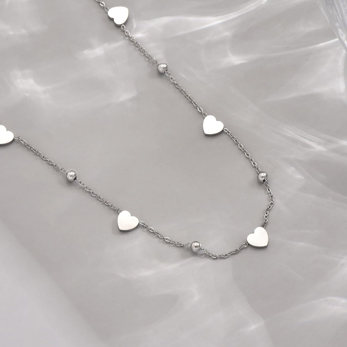 Colorful Beaded Necklace - Freshwater Pearl & Evil Eye Pendant, Stainless Steel 18K Gold Plated Y2K Trendy Jewelry for Women & Teen Girls