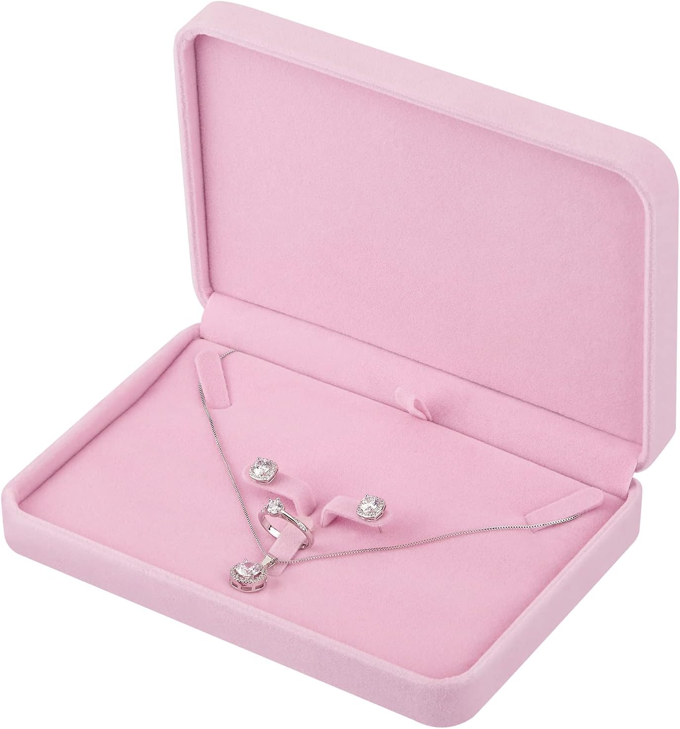 Large Jewelry Set Box, Necklace and Ring Earring Pendant Gift Box, Pearl Necklace Storage Case