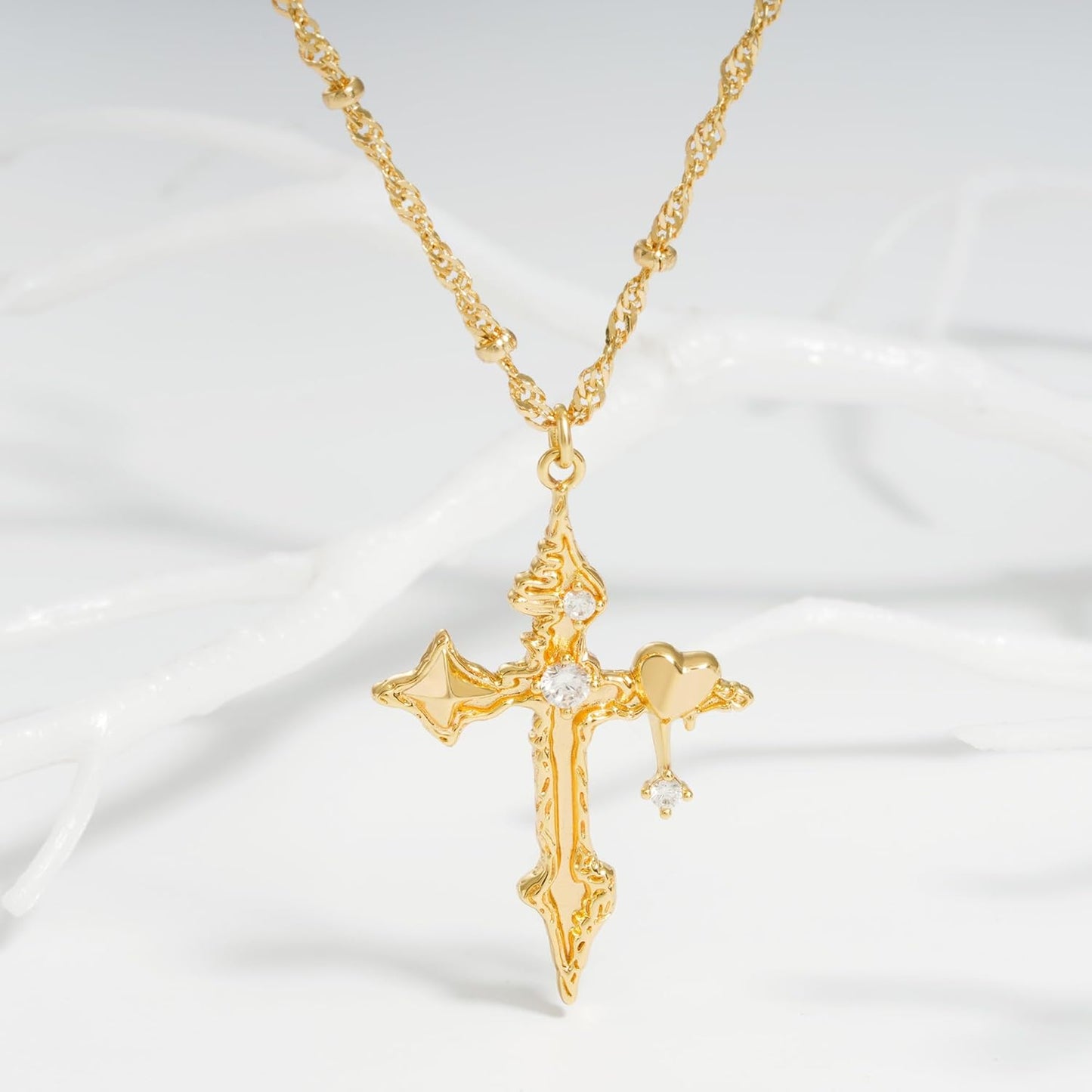 14K Gold Cross Necklace for Women – Dainty Faith Pendant Everyday Jewelry
