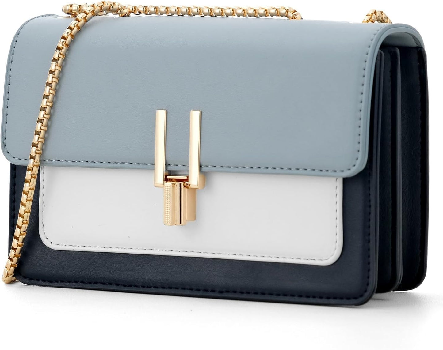 Color-Block Crossbody Bags for Women Leather Cross Body Purses Cute  Handbags Shoulder Bag