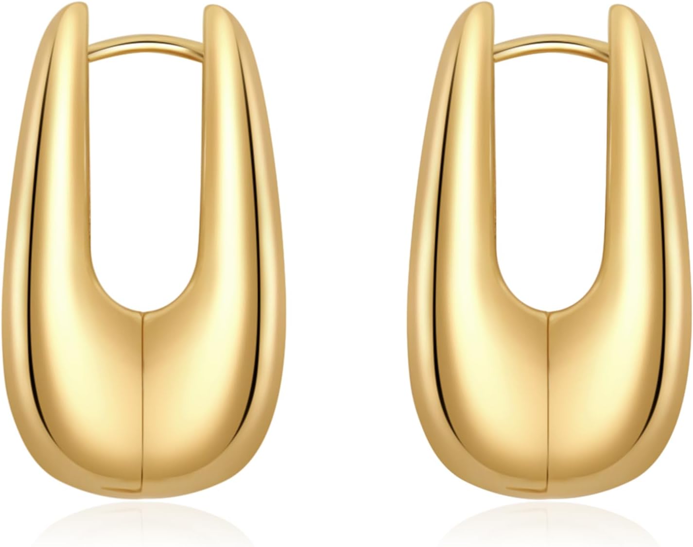 Trendy Gold Plated Knot Earrings for Women Chunky Statement Drop Dangle Earrings Lightweight Fashion Accessories Gold Jewelry