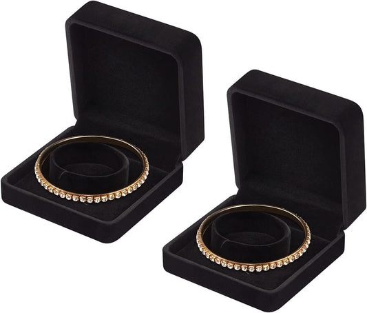 2 Pieces Boxes for Jewelry Gift, Organizer Holder for Wedding, Engagement, Proposal, Birthday and Anniversary