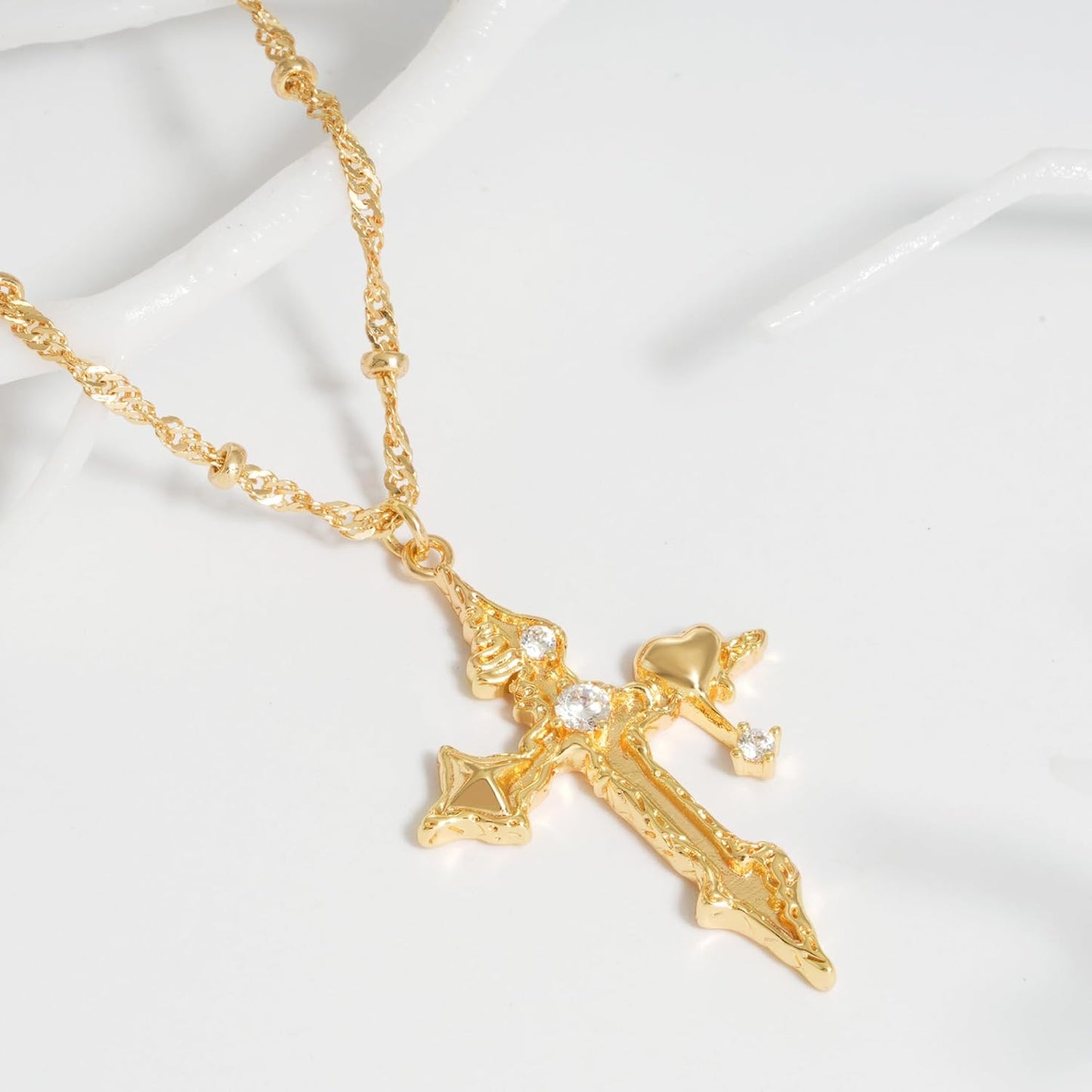14K Gold Cross Necklace for Women – Dainty Faith Pendant Everyday Jewelry