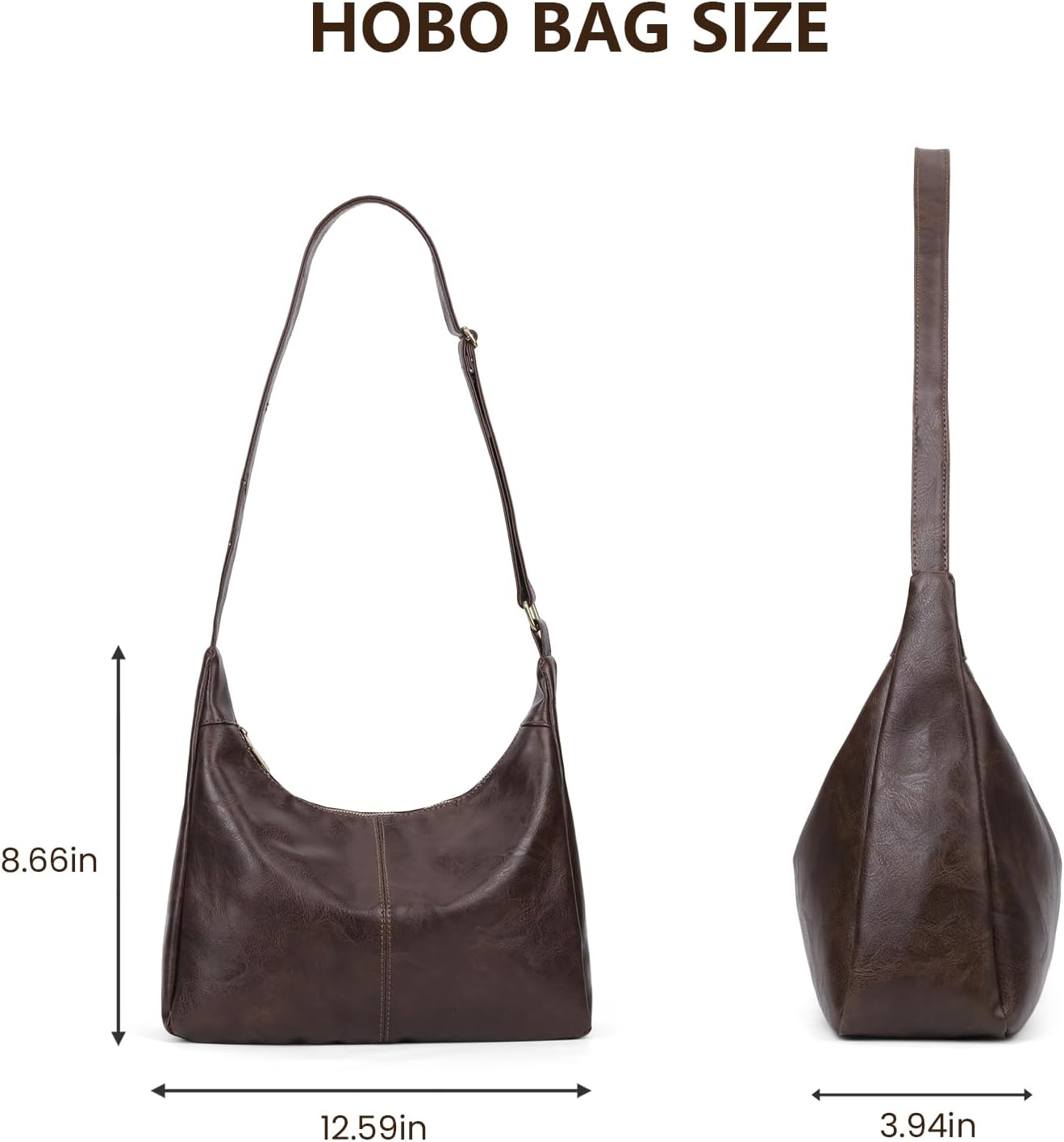 Slouchy Hobo Bags for Women,  Shoulder Bag Everyday Purse Daily Commuting Bag