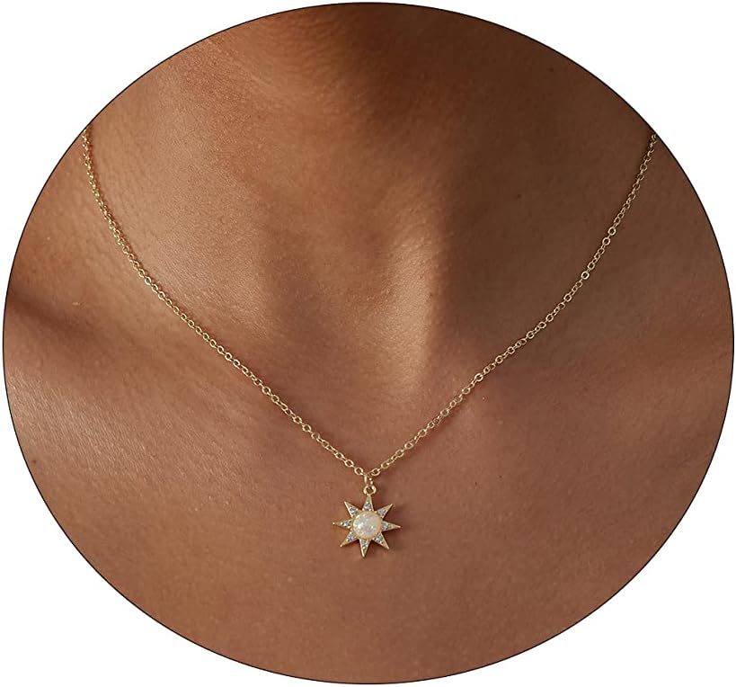 Evil Eye Necklace: 14K Gold Plated Blue CZ Diamond Boho Pendant for Women, Protection Gift
