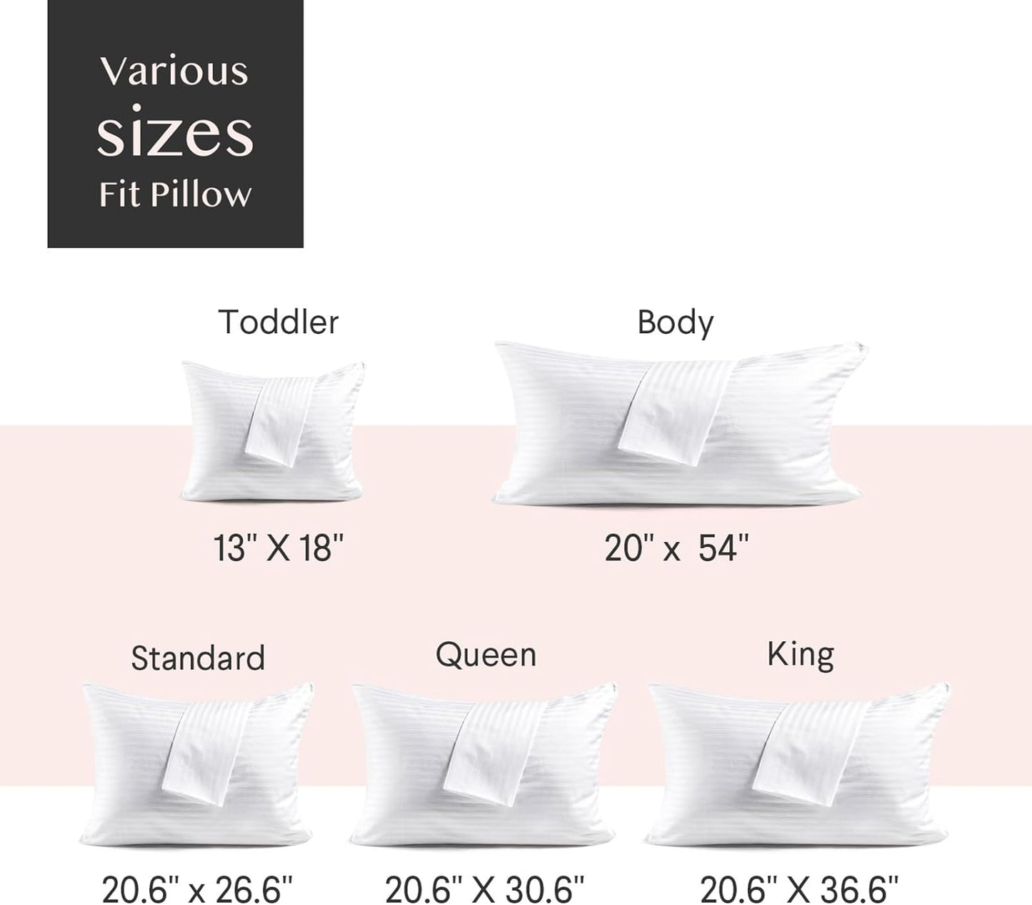 600TC 100% Cotton Pillow Protectors, Standard Size (20x26), 4 Pack, Oeko-TEX Certified, Hotel Grade Pillow Cover with Silent Zipper, Zip Up Pillow Cases, White