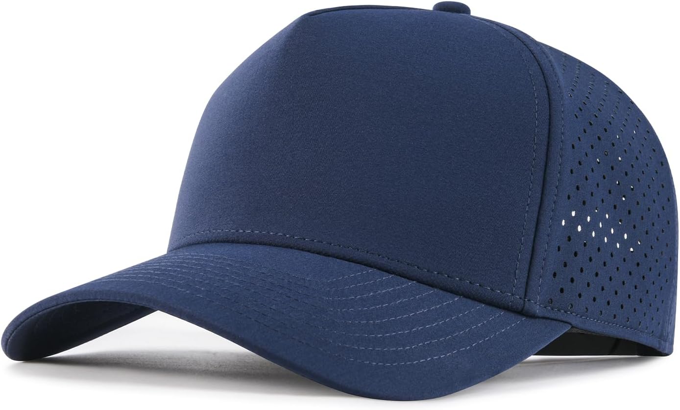 Men Adjustable Snapback Baseball Cap Vented Performance Cut Mesh Hat