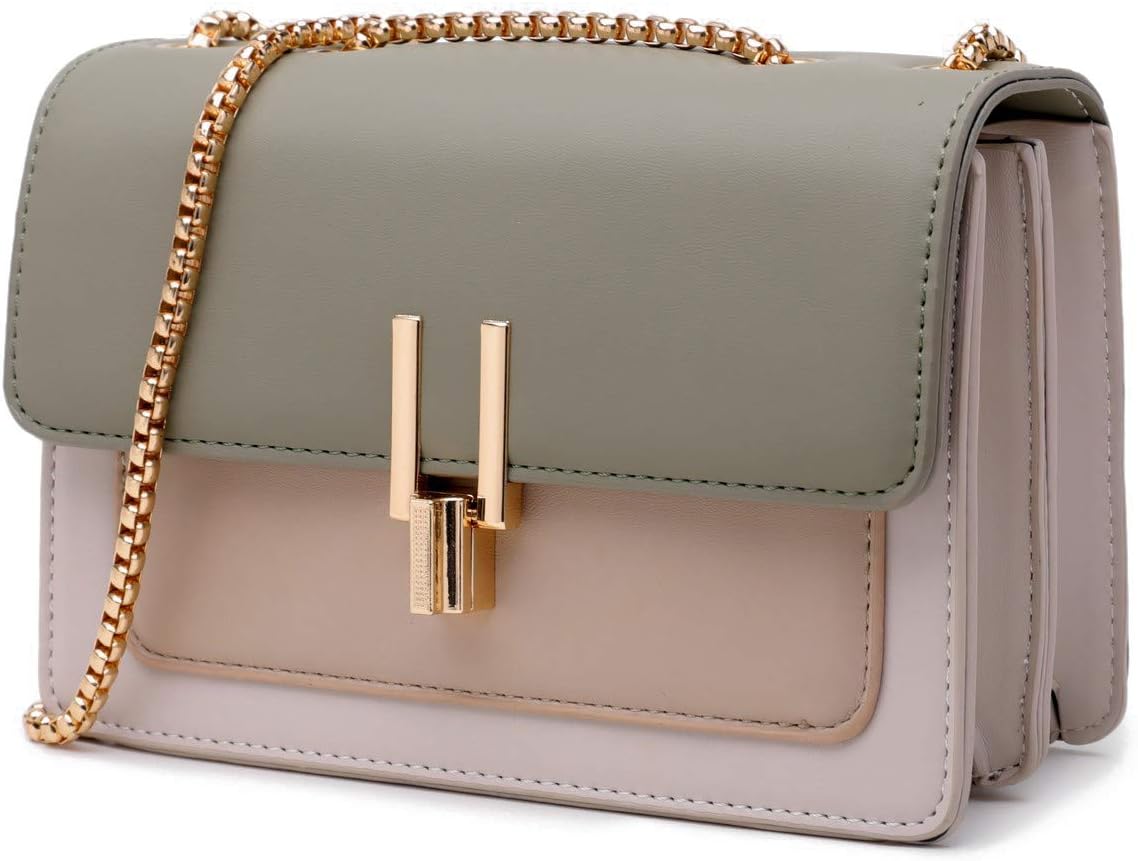 Color-Block Crossbody Bags for Women Leather Cross Body Purses Cute  Handbags Shoulder Bag