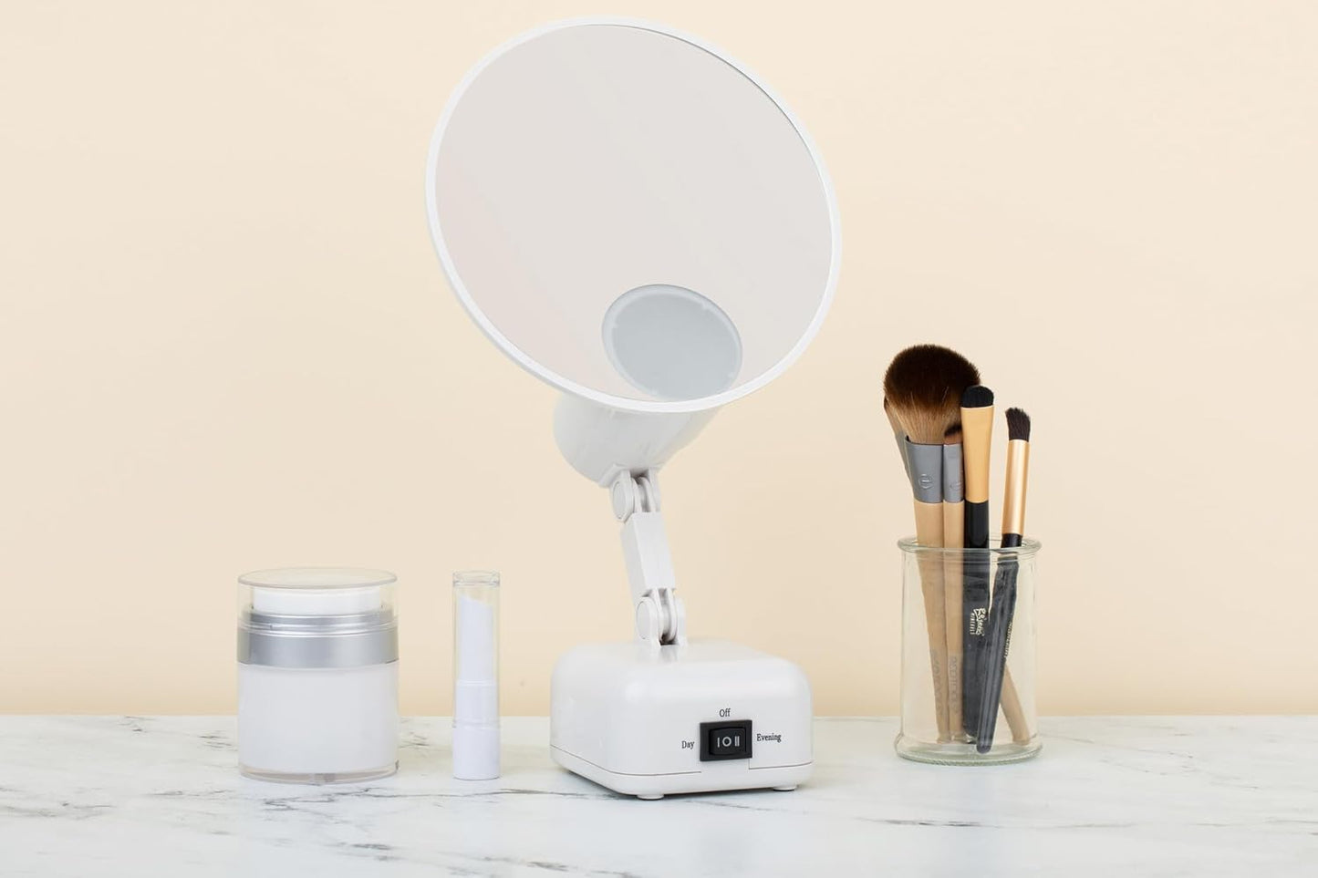 15X magnifying mirror with light, Lighted travel makeup mirror with light and magnification,electric plug in