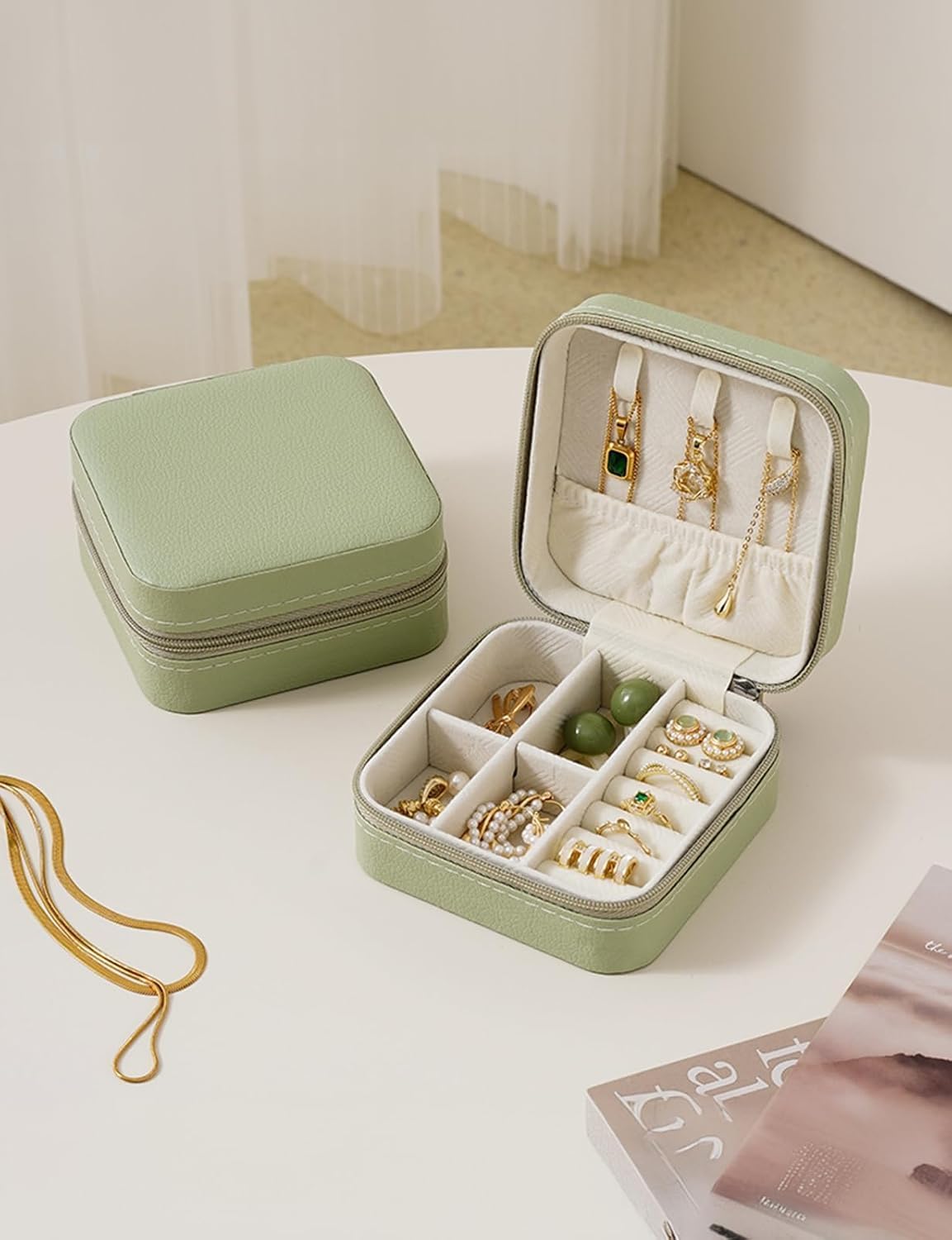 Travel Jewelry Box, Mini Jewelry Travel Case, Jewelry Organizer Case, Portable Small Jewelry Organizer Storage Boxes