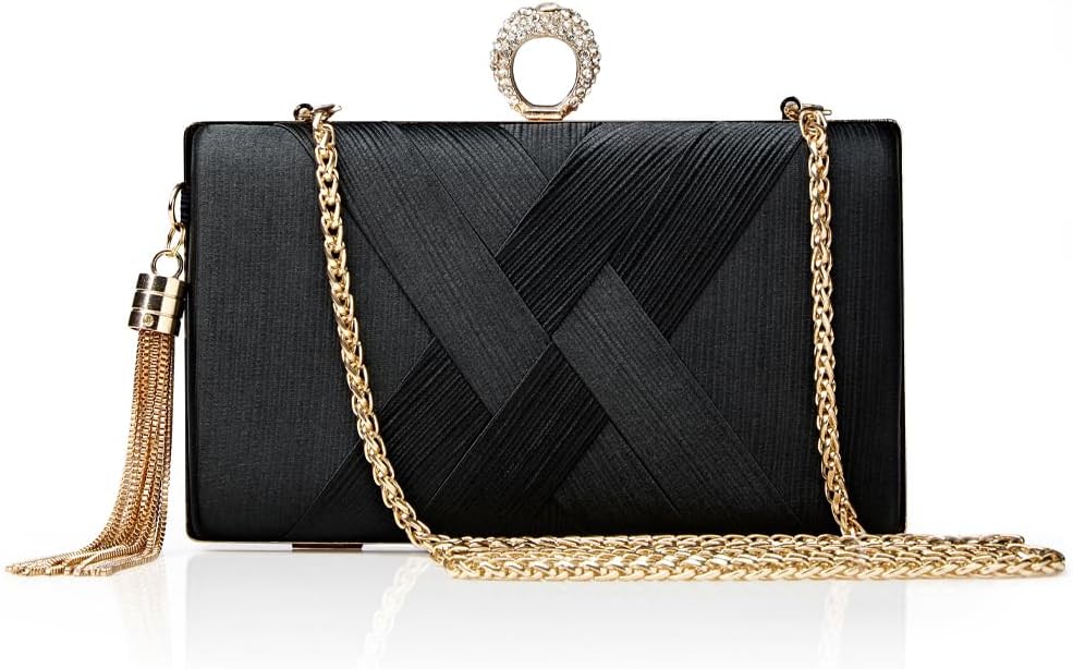 Clutch Purses for Women - Evening Bag Tassel Pendant Clutch for Bride Party Prom Wedding