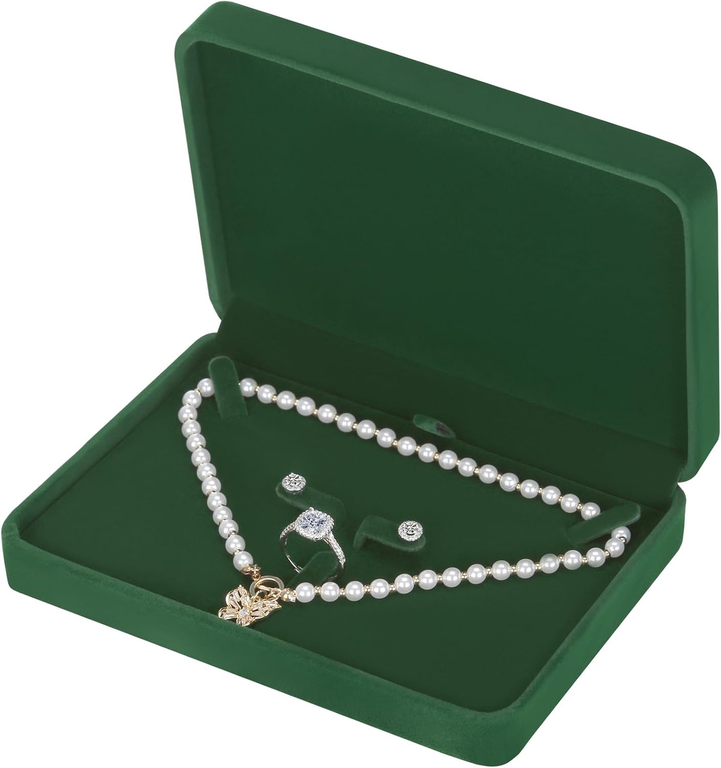 Large Jewelry Set Box, Necklace and Ring Earring Pendant Gift Box, Pearl Necklace Storage Case