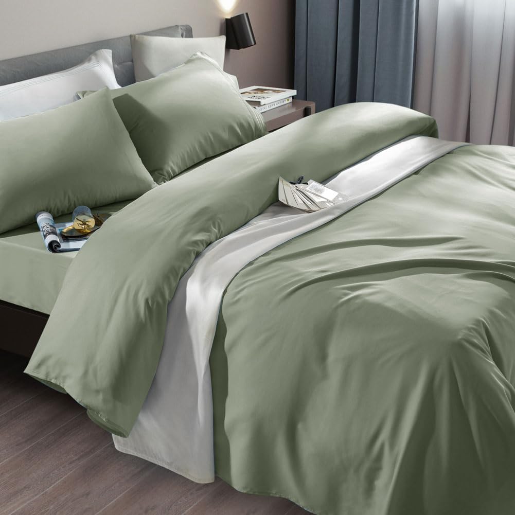 Bed Sheet Set Super Soft Microfiber Fit 18-24 Inch Deep Pocket Mattress Wrinkle-6 count (Dark Grey, Queen)