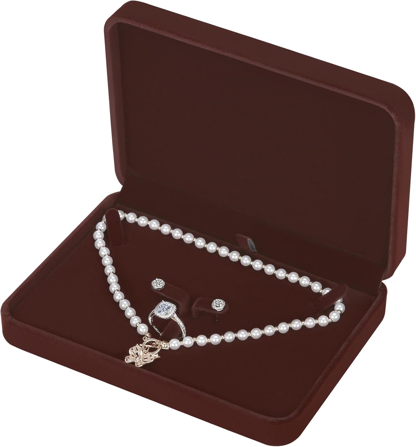 Large Jewelry Set Box, Necklace and Ring Earring Pendant Gift Box, Pearl Necklace Storage Case
