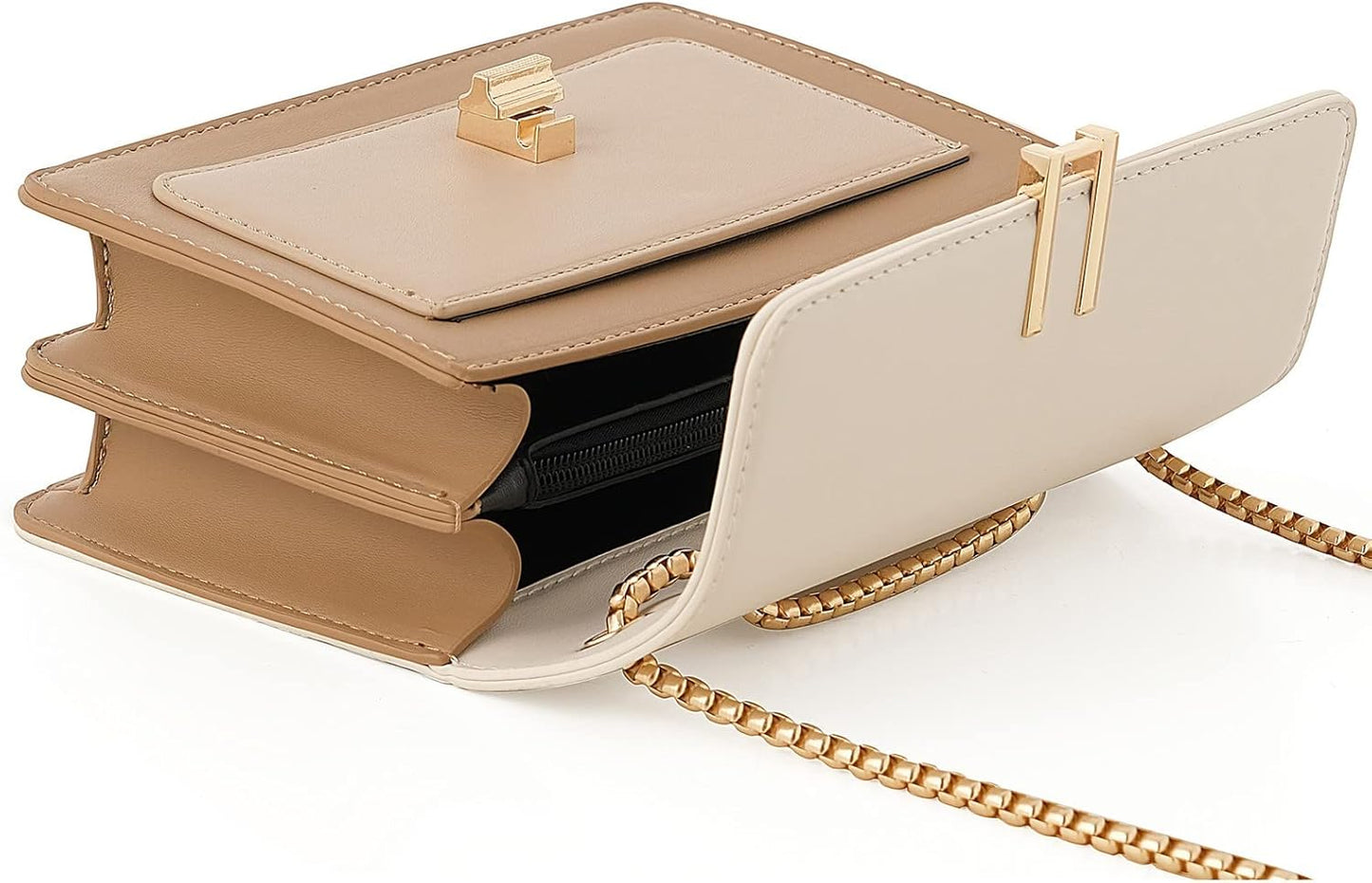Color-Block Crossbody Bags for Women Leather Cross Body Purses Cute  Handbags Shoulder Bag