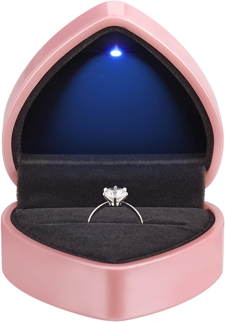 Earrings Jewelry Case with Light, Jewellry Display Box for Wedding, Engagement, Proposal, Birthday and Anniversary
