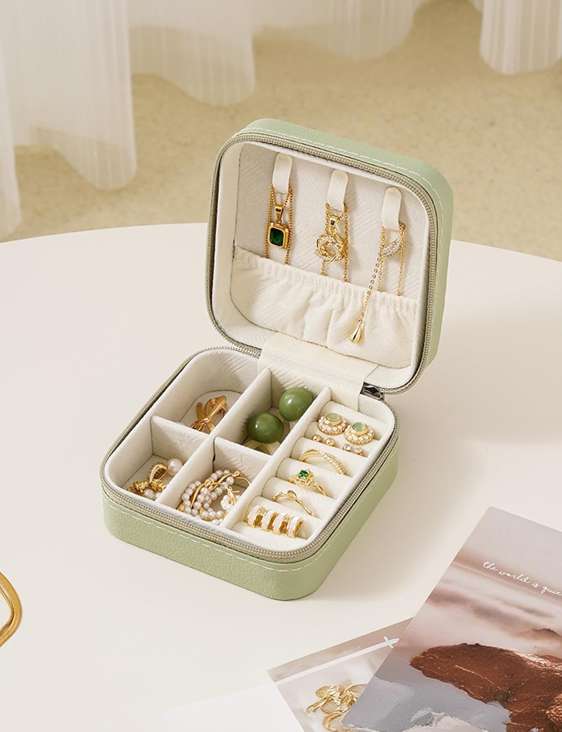 Travel Jewelry Box, Mini Jewelry Travel Case, Jewelry Organizer Case, Portable Small Jewelry Organizer Storage Boxes