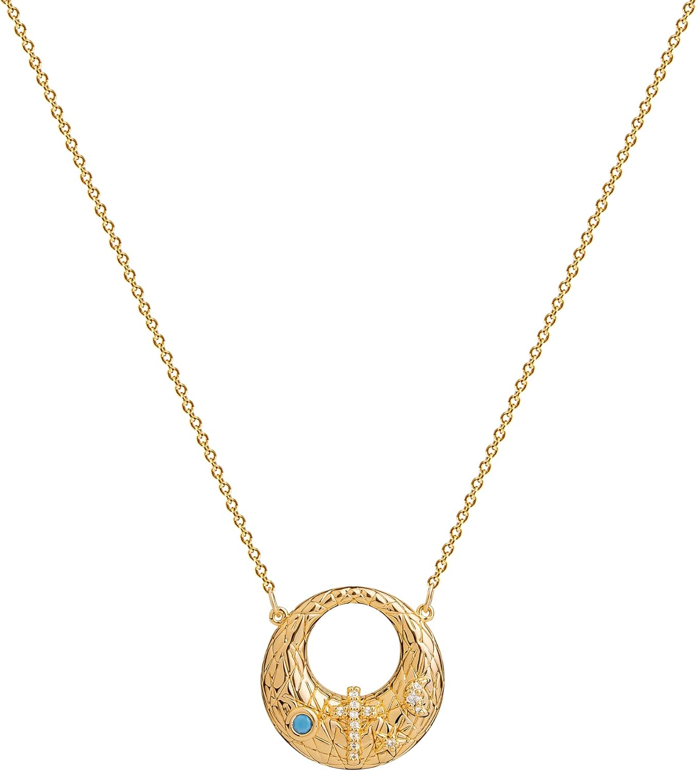 Cross Necklace 14K Plated Dainty Chain, Minimalist Faith Pendant Religious Prayer Jewelry Gift