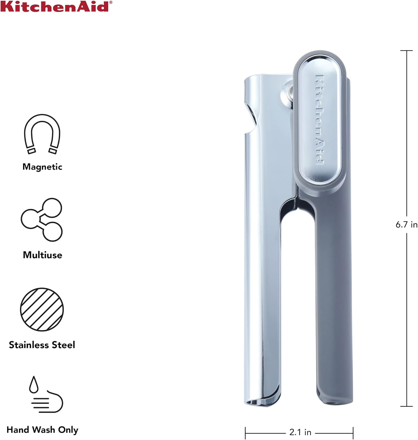 No Mess Multi Function Can Opener, One size, Gray